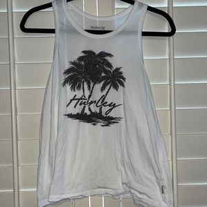 Hurley )( womens white tank top MEDIUM